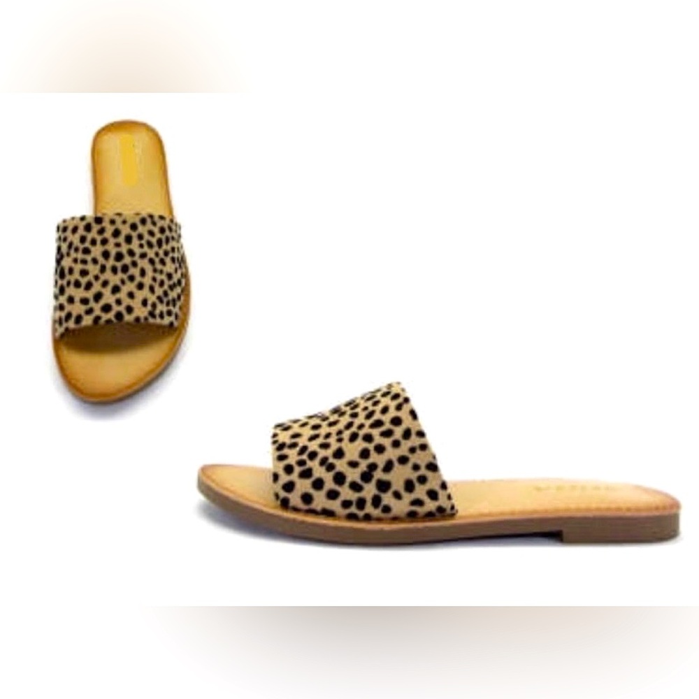 Cheetah Print Slide Sandals